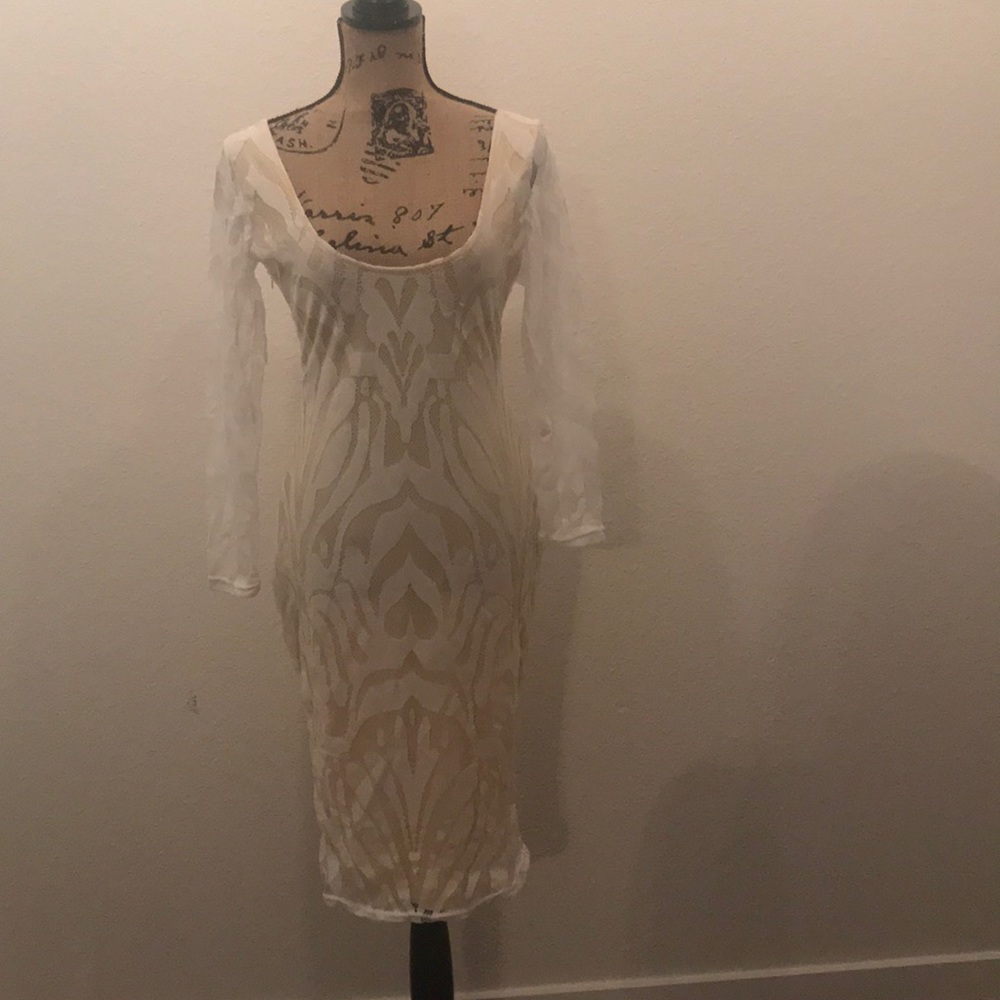 White/nude Dress